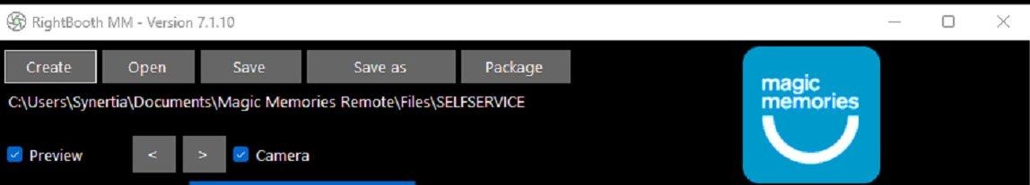 Click Create in RightBooth