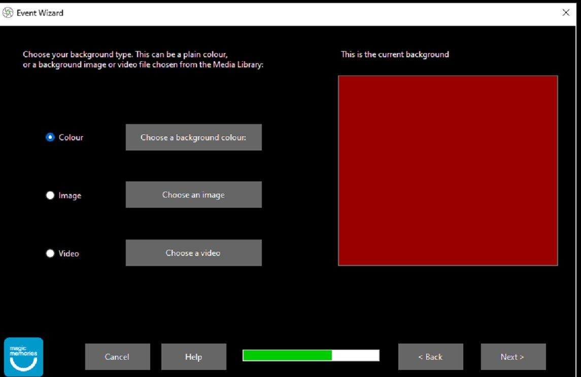 Choose background type