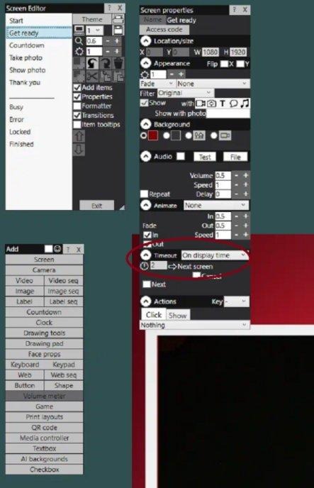 Get ready screen Timeout settings